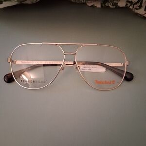 Timberland Men's Classic Gold Aviator Eyewear Frame NWT